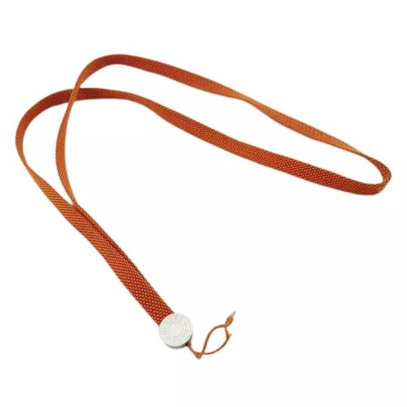 HERMES cell phone strap orange Authentic Used - Picture 6 of 13